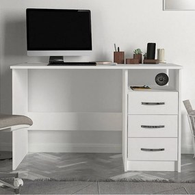 Γραφείο εργασίας Eldoris Megapap χρώμα λευκό 120x60x75εκ.