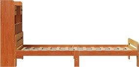 vidaXL Κρεβάτι Βιβλιοθήκη Χωρίς Στρώμα 75x190 εκ Μασίφ Ξύλο Πεύκου
