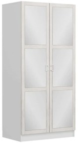 Ντουλάπα Δίφυλλη Kale Chain 506MNR2149 90x52x210cm White Δίφυλλη