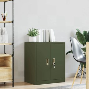 vidaXL Ντουλάπι αποθήκευσης Ελιά Πράσινη 60 x 40 x 70 εκ. Ατσάλι