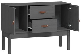 vidaXL Συρταριέρα Γκρι 110x40x78 εκ. από Μασίφ Ξύλο Πεύκου
