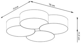 Sollux Φωτιστικό οροφής Circle 8,PVC,8xE27/60w