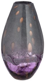 Glasart Βάζο Bulbous "Feeling" Γυάλινο Γκρι Violet PU H. 33 cm D. 18 cm