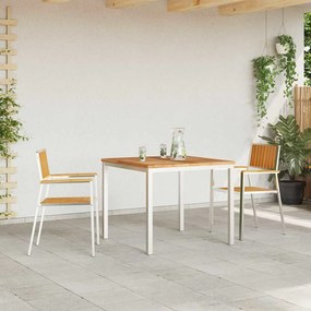 vidaXL Σέτ φαγητού για κήπο 3 pcs Καφέ Μασίφ ξύλο teak