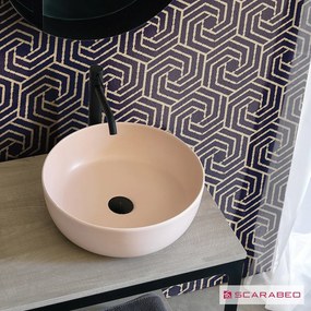Scarabeo Glam 1807 Antique Pink 39x39 - Επιτραπεζιος Νιπτηρας