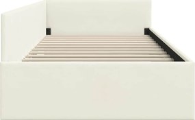 vidaXL Κρεβάτι Γωνίας Κρεμ 80 x 200 cm Βελούδο