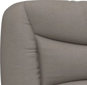 vidaXL Κρεβάτι με Στρώμα Hvar Taupe 80x200 εκ. Υφασμάτινο