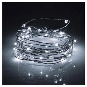 Λαμπάκια Σειρά Σύρμα 100 LED Ασημί 10m ΙΡ44 Ψυχρό Φως 27-00303 Panagoulas-27-00303-Ασημί 27-00303