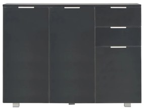 vidaXL Μπουφές Γυαλιστερός Μαύρος 107x35x80,5 εκ.