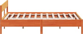 vidaXL Σκελετός Κρεβ. Χωρίς Στρώμα Καφέ Κεριού 200x200 εκ Μασίφ Πεύκο