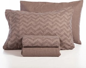 Φανελένια Σεντόνια Μονά (Σετ) Nef-Nef Homeware Flannel Otrando Mocca