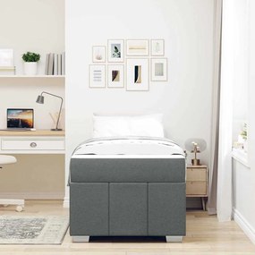 vidaXL Σκελετός Κρεβατιού Σκούρο γκρι 120 x 190 cm ύφασμα