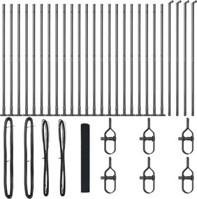 vidaXL Στύλος Περιφράξεων Γκρι