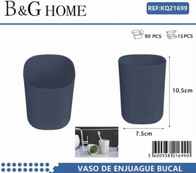 Θήκες οδοντόβουρτσας πλαστικές σε σετ 5Χ - Blue - 21699