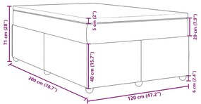 ΚΡΕΒΑΤΙ BOXSPRING ΜΕ ΣΤΡΩΜΑ ΜΠΛΕ 120X200 ΕΚ. ΥΦΑΣΜΑΤΙΝΟ 3285372