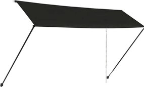 vidaXL Τέντα Συρόμενη με LED Ανθρακί 400 x 150 εκ.