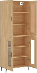 vidaXL Ντουλάπι Sonoma δρυς 69,5 x 34 x 180 εκ. από Επεξεργασμένο Ξύλο