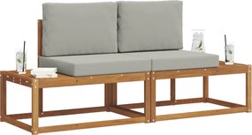 vidaXL Σειρά Καναπέ Εξωτερικού με μαξιλάρι 2 pcs Φυσικό