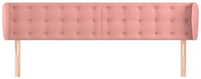 vidaXL Κεφαλάρι με Πτερύγια Ροζ 183x23x78/88 εκ. Βελούδινο