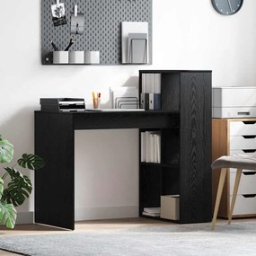 vidaXL Γραφείο Μαύρη Οξυά 108 x 55 x 103.5 εκ. Επεξεργασμένο ξύλο