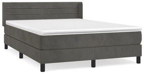 ΚΡΕΒΑΤΙ BOXSPRING ΜΕ ΣΤΡΩΜΑ ΣΚΟΥΡΟ ΓΚΡΙ 140X200 ΕΚ. ΒΕΛΟΥΔΙΝΟ 3131022