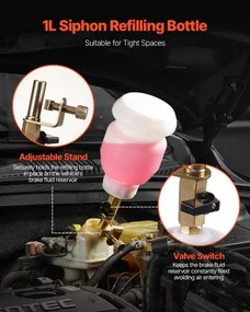 VEVOR 3L Brake Fluid Extractor Brake Bleeder Kit with 13 Hose Connectors