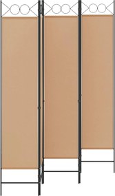vidaXL 5-Panel Διχοτόμος Μπεζ 200 x 200 cm Ύφασμα