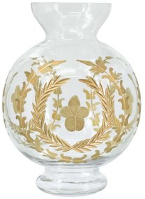 Διακοσμητικό Βάζο Aphelios 77973-DS 15x15x22cm Clear-Gold Artekko Γυαλί
