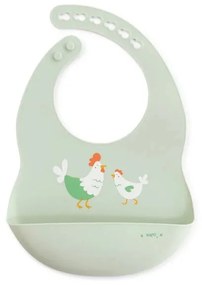 Σαλιάρα Σιλικόνης 4+ Μηνών Saro Eco Friendly Funny Farm 16620