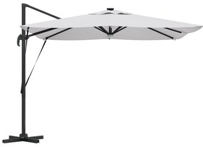 vidaXL Ομπρέλα Roma με LEDs Σαμπανί 286x285x270 εκ. Αλουμίνιο