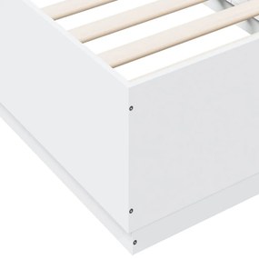 vidaXL Πλαίσιο Κρεβατιού Λευκό 90 x 190 εκ. από Επεξεργασμένο Ξύλο