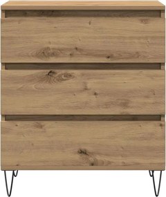 vidaXL Πλαϊνό γραφείο Artisan Oak 60 x 35 x 70 cm Επεξεργασμένο ξύλο
