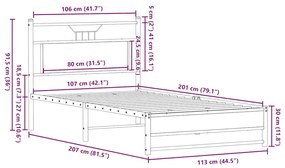 ΠΛΑΙΣΙΟ ΚΡΕΒΑΤΙΟΥ ΧΩΡ. ΣΤΡΩΜΑ SONOMA ΔΡΥΣ 107X203 ΕΚ. ΕΠ. ΞΥΛΟ 4106958