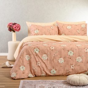 Σεντόνια Υπέρδιπλα (Σετ) Melinen Casual Line Gianna Rose Σομόν Χωρίς Λάστιχο 235x270