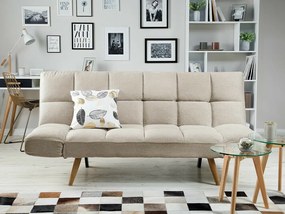 Καναπές κρεβάτι Berwyn 1552, Λειτουργία ύπνου, Beige, 182x79x86cm, Πόδια: Μέταλλο