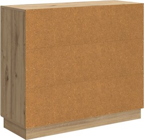 vidaXL Πλαϊνό γραφείο Artisan Δρυς 89 x 34,5 x 77 εκ.