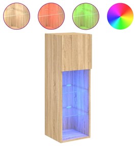 vidaXL Έπιπλο Τηλεόρασης με LED Sonoma Δρυς 30,5x30x90 εκ.