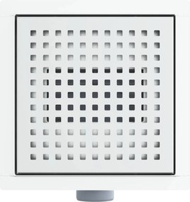 vidaXL Αποχετευτικό σύστημα ντους με κουκίδες Ασημί 20 x 20 cm