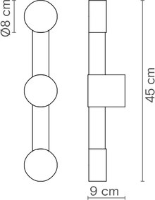 Απλίκα Τοίχου Rigoberta Wall Direct Duo 2XG9 Χρυσό με Αλάβαστρο