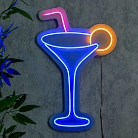 Διακοσμητικό Φωτιστικό Τοίχου Cocktail Glass 395NGR2512 29x45cm Led 36W Blue-Multi Wallity