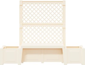 vidaXL Κήπος Πάγκος Κοπεγχάγη Λευκό 173 x 49 x 135,5 εκ. PP