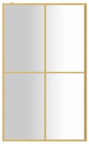 vidaXL Διαχωριστικό Ντουζιέρας Χρυσό 118 x 195 εκ. Διαφανές Γυαλί ESG