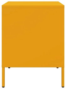 vidaXL Κομοδίνα 2 τεμ. Μουσταρδί 36x39x50,5 εκ. από Χάλυβα
