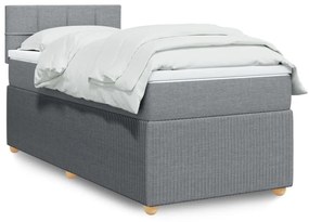 ΚΡΕΒΑΤΙ BOXSPRING ΜΕ ΣΤΡΩΜΑ ΑΝΟΙΧΤΟ ΓΚΡΙ 80X200 ΕΚ. ΥΦΑΣΜΑΤΙΝΟ 3287283