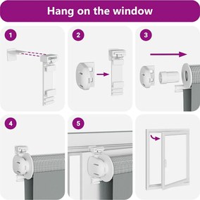 vidaXL Ζέβρα τυφλή Λευκό Πλάτος υφάσματος 120,9 εκ. Πολυεστέρας