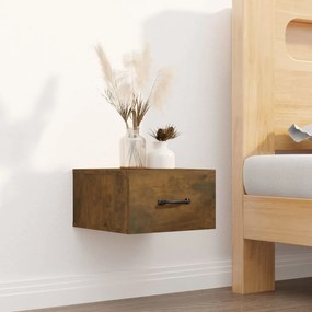 VidaXL Κομοδίνο Επιτοίχιο Καπνιστή Δρυς 35 x 35 x 20 εκ.