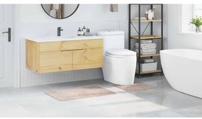 vidaXL Πατάκι μπάνιου 2 pcs Κρεμ 50 x 50 cm Πολυπροπυλένιο