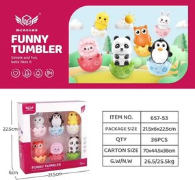 Σετ ζωάκια με βάση αυγό που δεν πέφτει - 657-53 - 917404