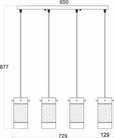 Φωτιστικό Οροφής Πολύφωτο Aca Mane FW50674 Chrome/Sandblast