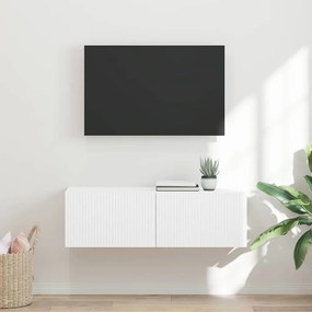 vidaXL Ντουλάπι Τηλεόρασης Τοίχου 98 x 31 x 29,5 εκ Λευκό